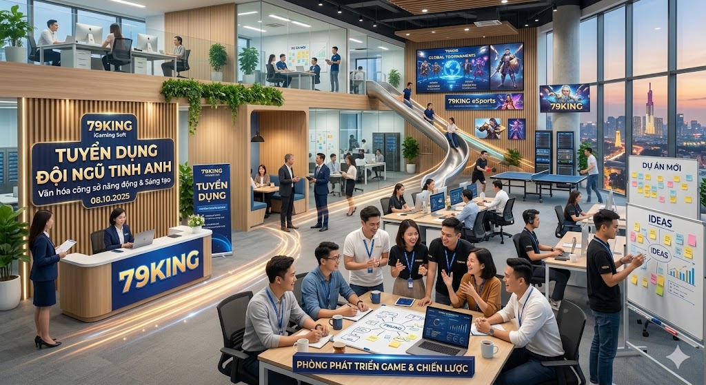 79KING iGaming Soft: Tuyển dụng đội ngũ tinh anh và Văn hóa công sở trong không gian làm việc mở đầy năng động.